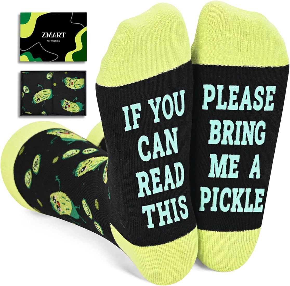 Zmart Fun Pickle Socks Pickle Gifts For Women Men, Pickle Gifts For Pickle Lovers, Food Socks, Ch... | Amazon (US)