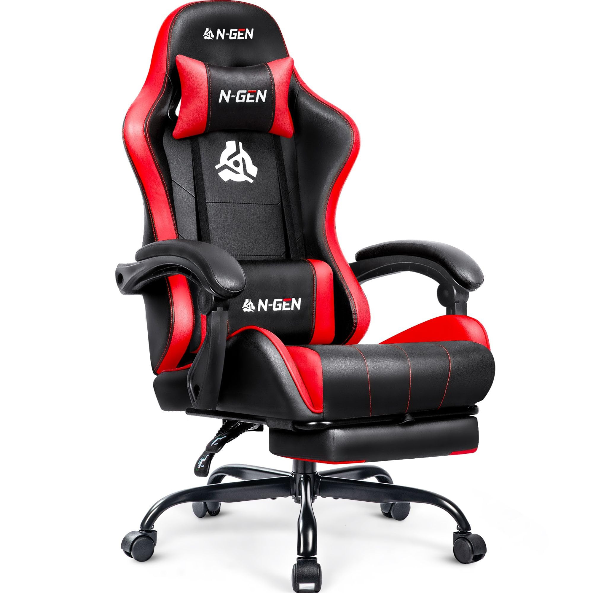 N-GEN GAMING Video Gaming Chair with Footrest Lumbar Support for Home Office High Back Recliner H... | Amazon (US)