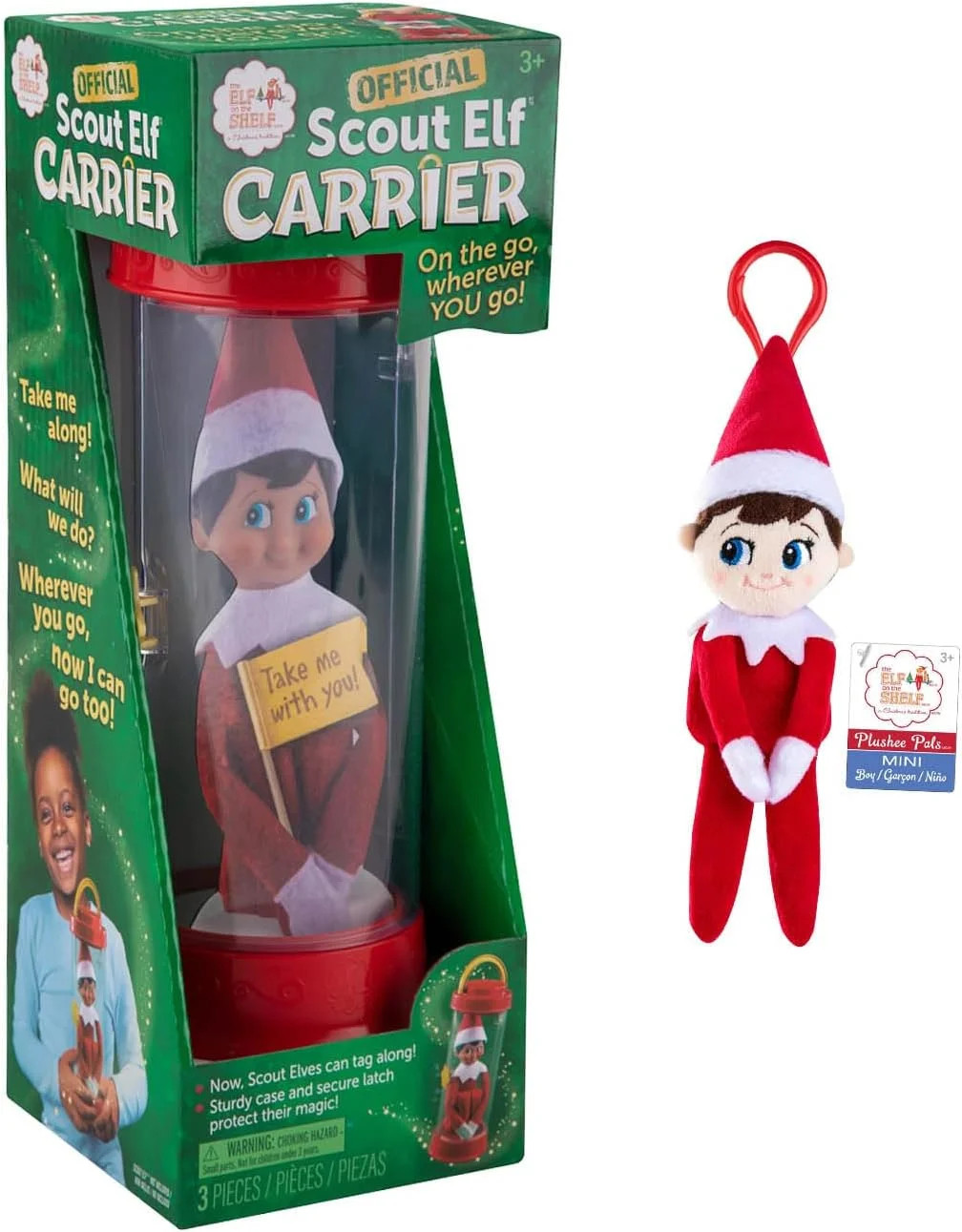 The Elf on The Shelf Travel Set: Scout Elf Carrier and Plushee Pal Mini Clip-On | Walmart (US)
