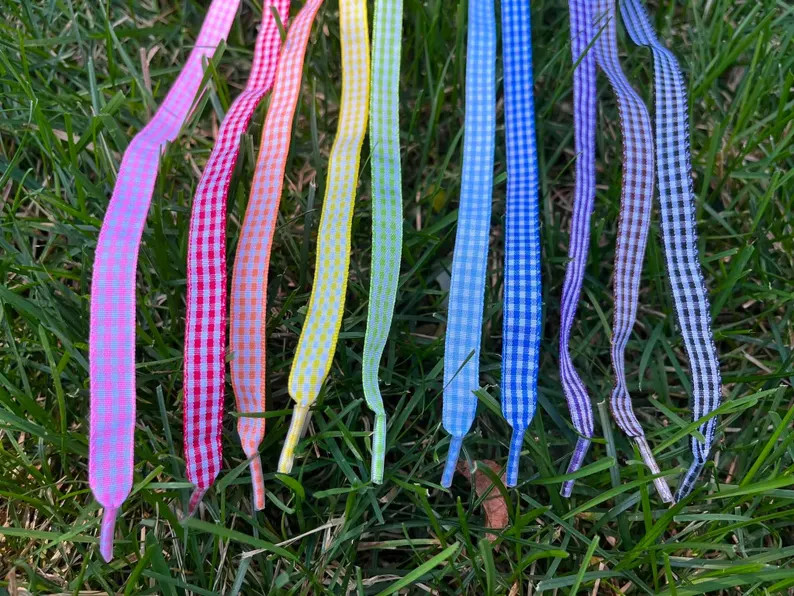 Gingham ShoeLaces Multiple Colors | Etsy (Global)