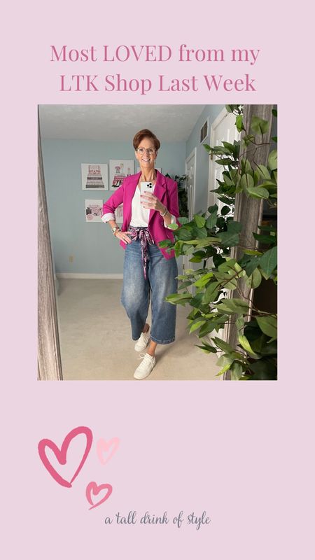 I adore this knit stretch double breasted pink blazer from Gibsonlook. So versatile and easy to wear. From office workwear to work from home workwear to going out.

#LTKunder100 #LTKworkwear #LTKstyletip