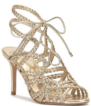 Tilly Braided Metallic Caged Lace Up Dress Sandals | Dillard's
