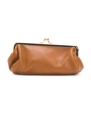 Leather Kisslock Pouch for Women | Marshalls