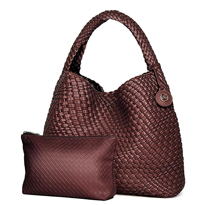 PS PETITE SIMONE Woven Tote Bag for Women Large Woven Purse Woven Leather Handbags Braided Purse ... | Amazon (US)