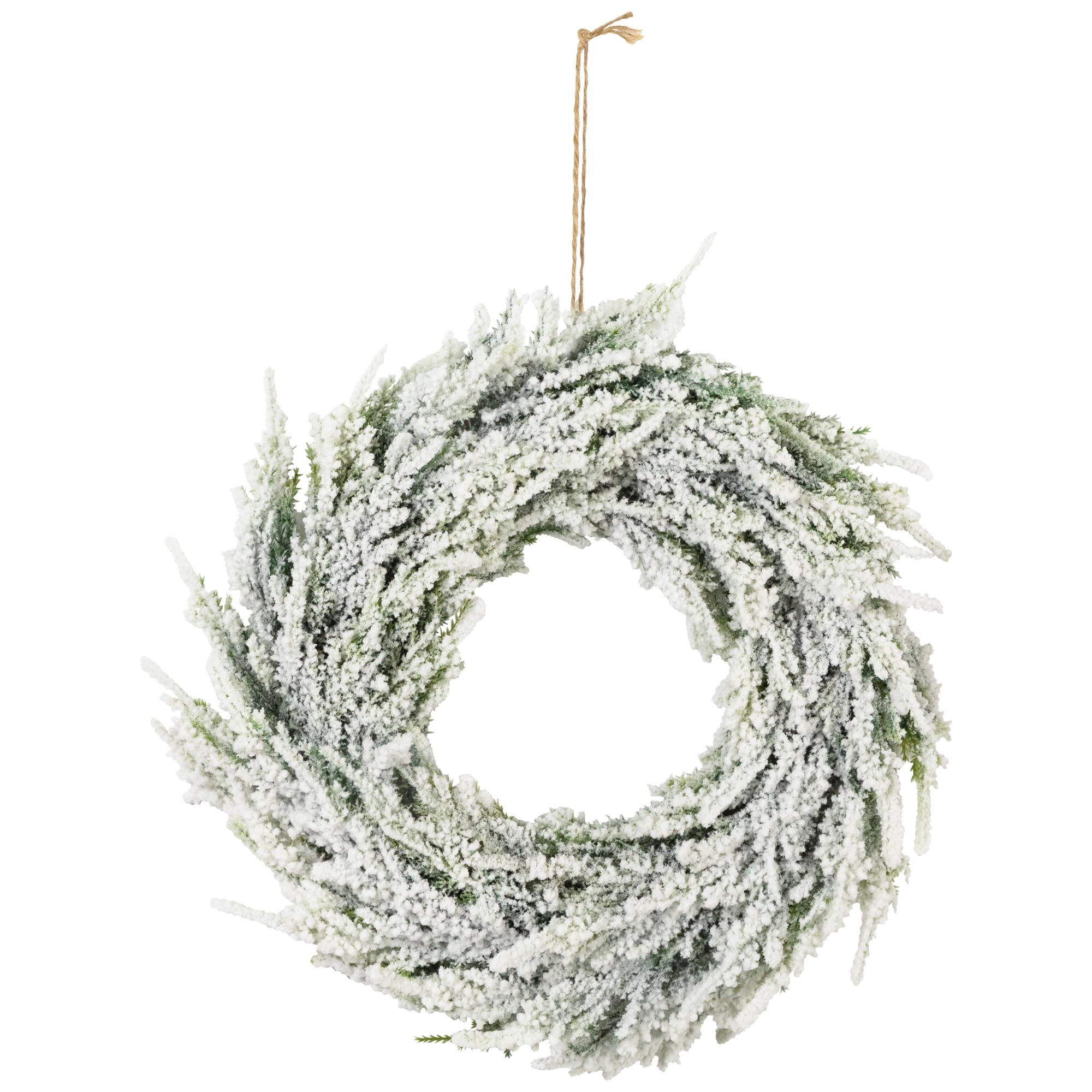Heavily Flocked Pine Artificial Christmas Wreath - 11.75" - Unlit | Amazon (US)