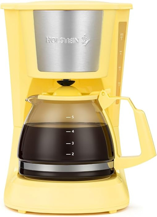Holstein Housewares 5 Cup Drip Coffee Maker – Compact and User-Friendly with Auto Pause & Serve... | Amazon (US)