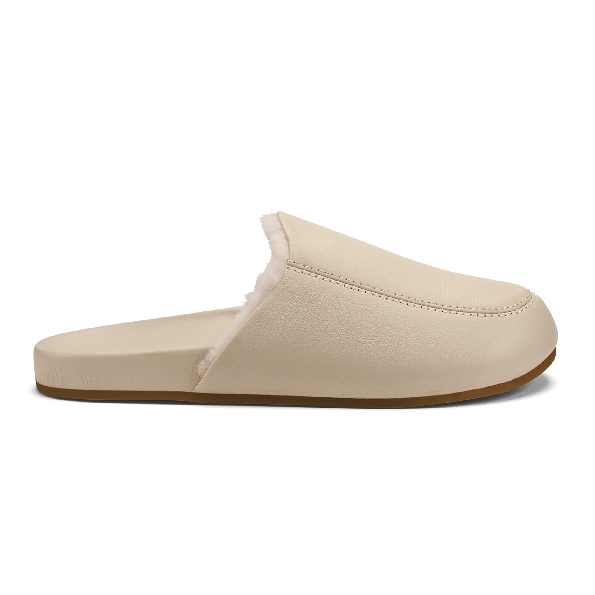 Kōnea Women’s Leather Slipper Mules - Bone | OluKai