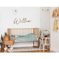 Bohemian Natural Wood Nursery Name Sign Room Decor | Etsy (US)