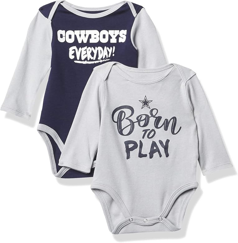 Dallas Cowboys NFL Unisex Little Player 2 Pack Long Sleeve Newborn Onesie Set | Amazon (US)