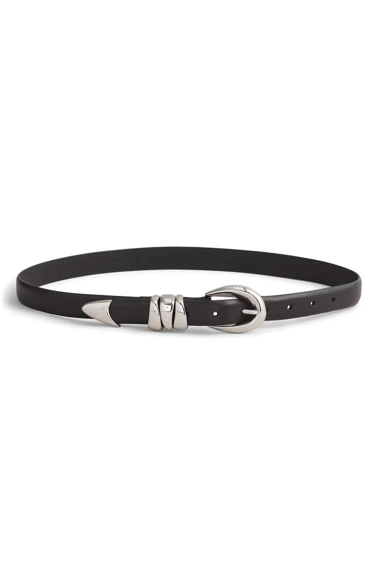 Chunky Metal Leather Belt | Nordstrom