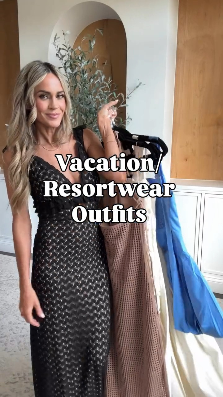 Gorgeous resortwear outfits perfect for your next vacation or spring break trip! Love the mix of dresses, linen jumpsuit, and easy separates that look like a matching set! Vacation vibes 🫶🏻 

#vacationoutfits #beachoutfits

#LTKdayinmylife #LTKmomlife #LTKootd