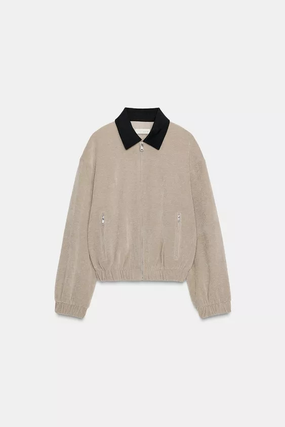 CONTRAST COLLAR CORDUROY JACKET | Zara US