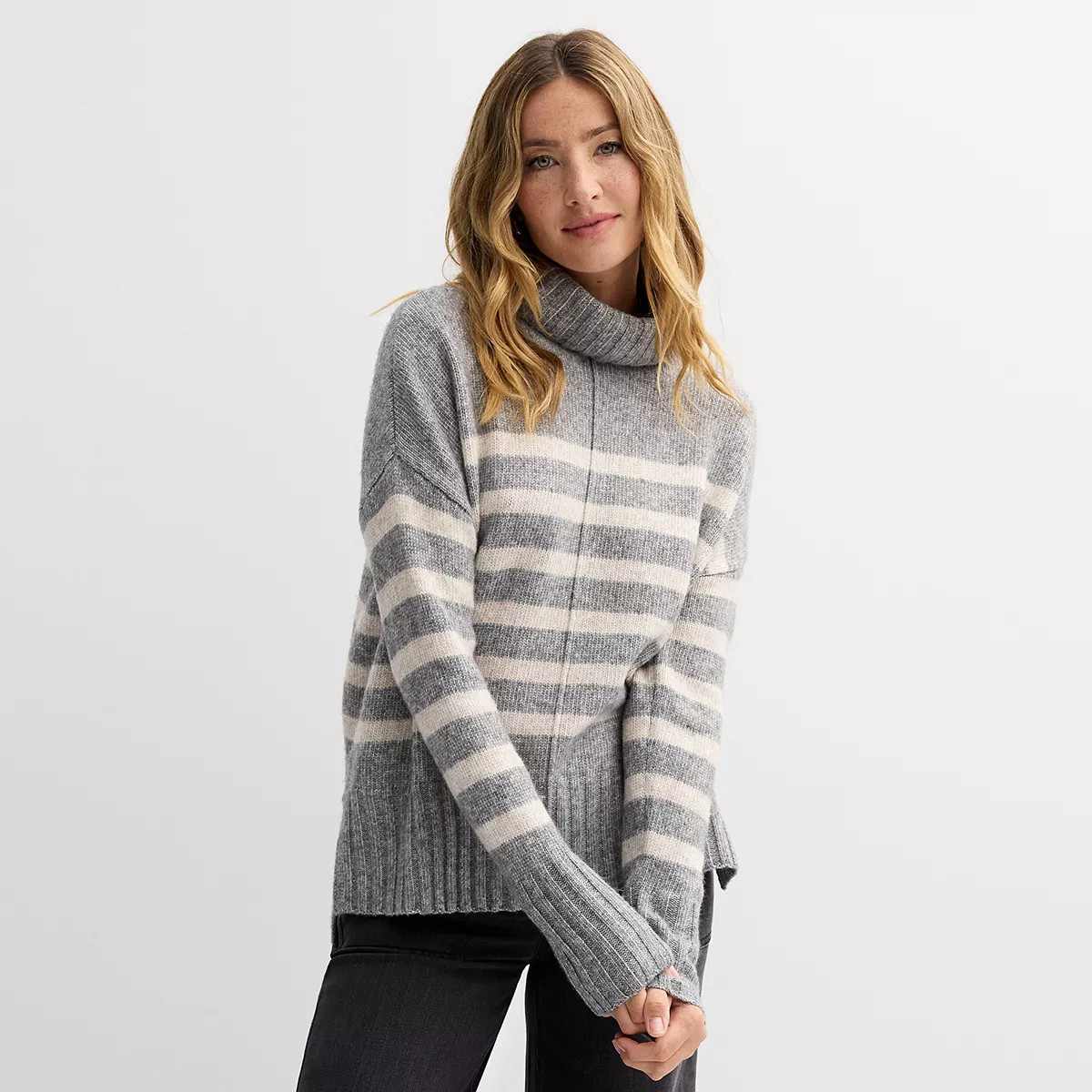 Women's Sonoma Goods For Life® Turtleneck Tunic Sweater | Kohl's