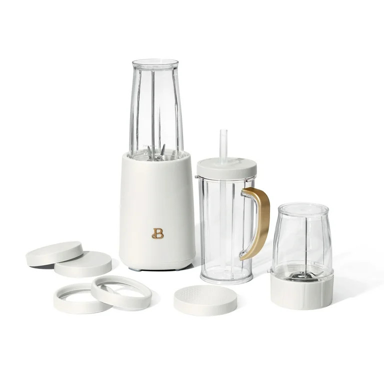 Beautiful Personal Blender Set with 12 Pieces, 240 W, White Icing by Drew Barrymore | Walmart (US)