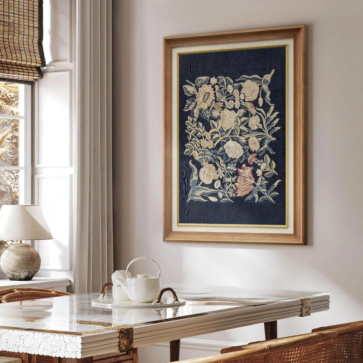 Rustic Floral " IDEA4WALL Premium Framed Wall Art Sunflower Floral Botanical Print Nature Wildern... | Wayfair North America