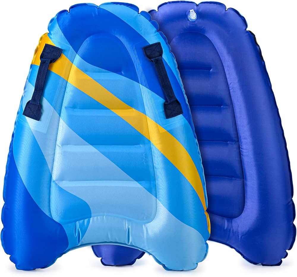 Inflatable Body Board for Beach Surfing Slip & Slide Boogie Boards Sled Rider Swimming Pool Float... | Amazon (US)