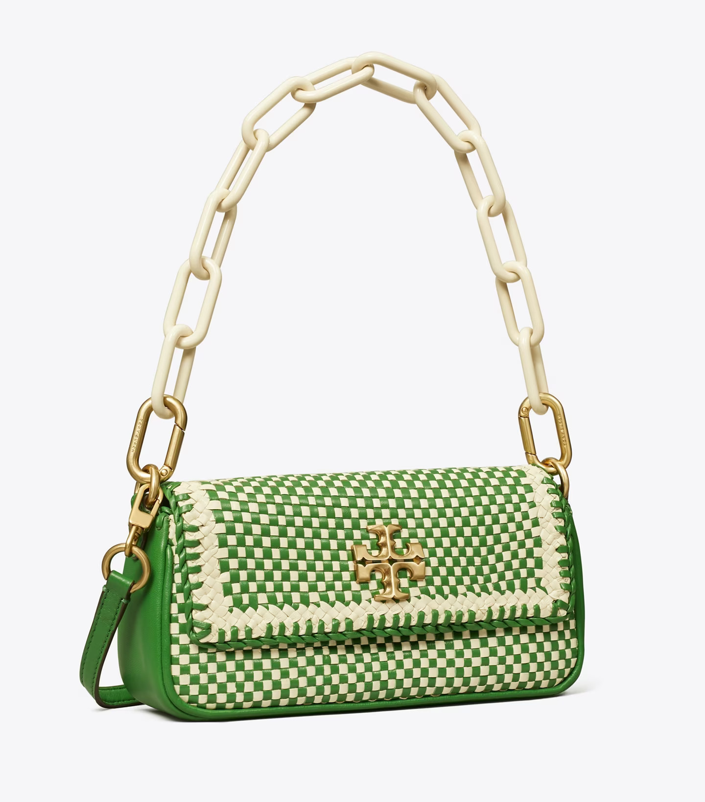 SMALL KIRA CHEVRON WOVEN FLAP SHOULDER BAG | Tory Burch (US)