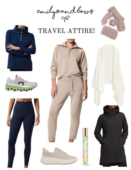 Sharing some of our favorite athleisure for travel! This monochrome Spanx set is so comfortable and great for long flights and travel days!✈️