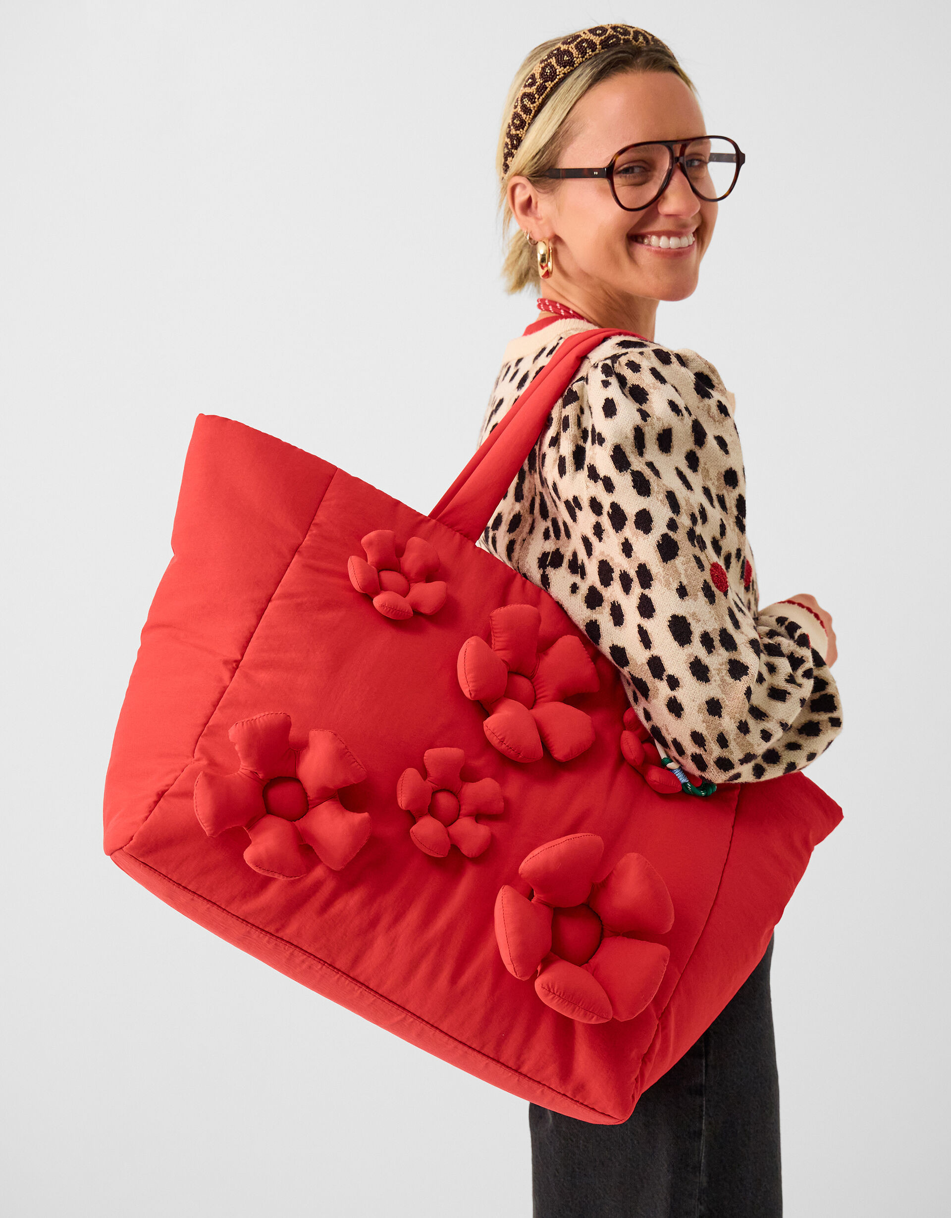 Accessorize x Good Manners 3D Flower Nylon Shopper Bag | Accessorize (Global)