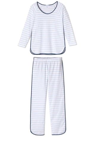 Pima Long-Long Set in Marine | LAKE Pajamas