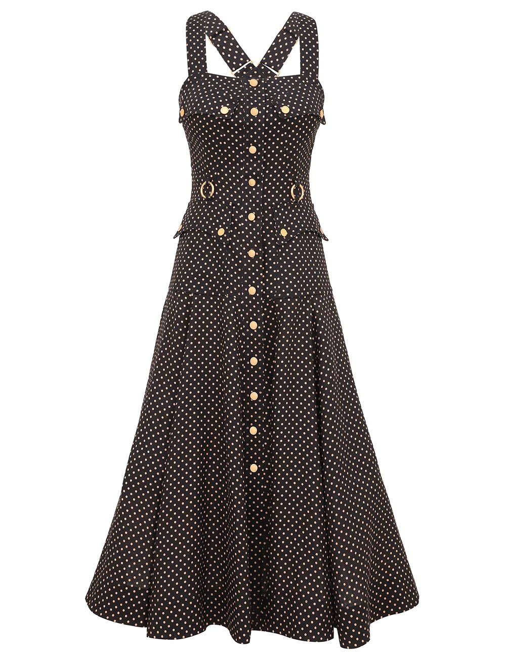 ZIMMERMANN Luna Cargo Picnic Dress Black Dot Size 0 | ZIMMERMANN (US, CA, EU, MENA)