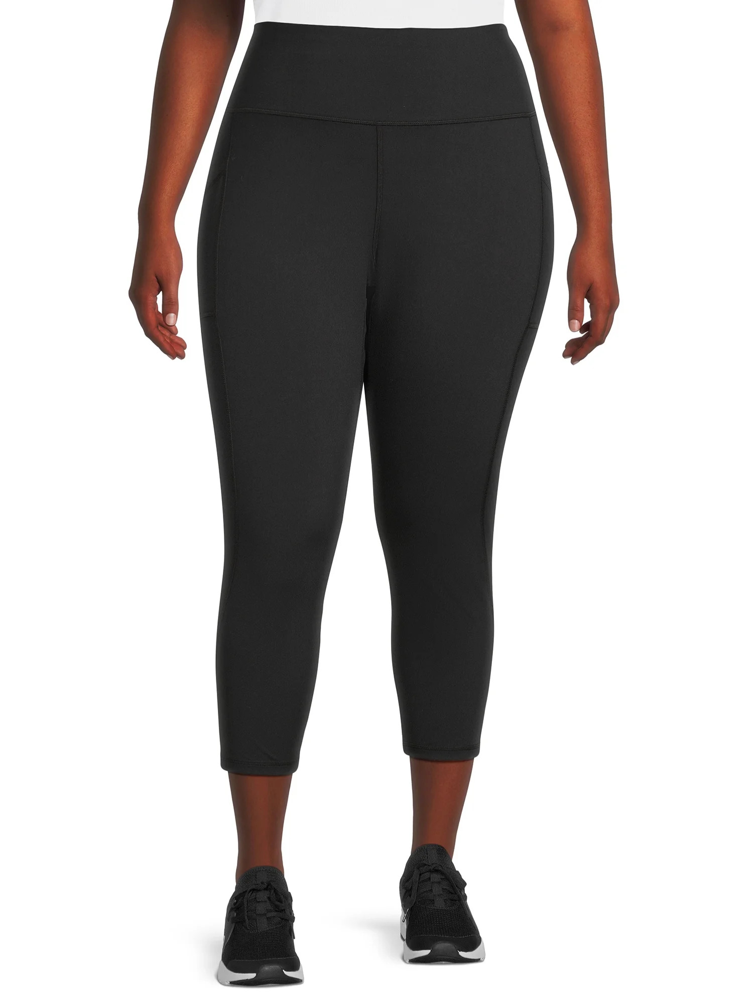 Reebok Women's Plus Size Everyday High Rise Capri Pocket Leggings with 20" Inseam | Walmart (US)