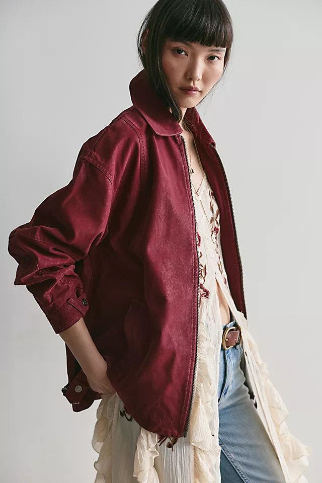We The Free Sloane Vegan Suede Jacket at Free People in Spiced Chocolate, Size: Small | Free People (UK)
