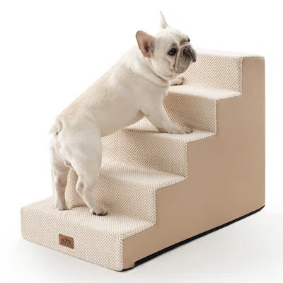5 Tier Wider Pet Stairs Dog Stairs Non-Slip Dog Steps For Old Cats, Puppy, Small Medium Large Dogs | Wayfair North America