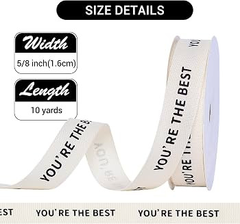 YAMA You're The Best Cotton Custom Ribbon, Natural Cream Teacher Ribbon for Gift Wrapping Crafts ... | Amazon (US)