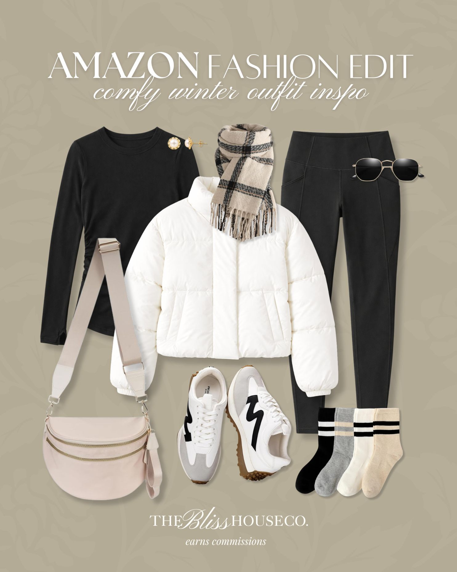 Layer up with Amazon's winter essentials! 

Styled look, fashion inspo, cozy puffer jacket, thermal leggings, striped socks, stylish scarf, cold weather, winter fashion, look for less comfy sneakers.
 

 #LTKootd #LTKSeasonal #LTKActive