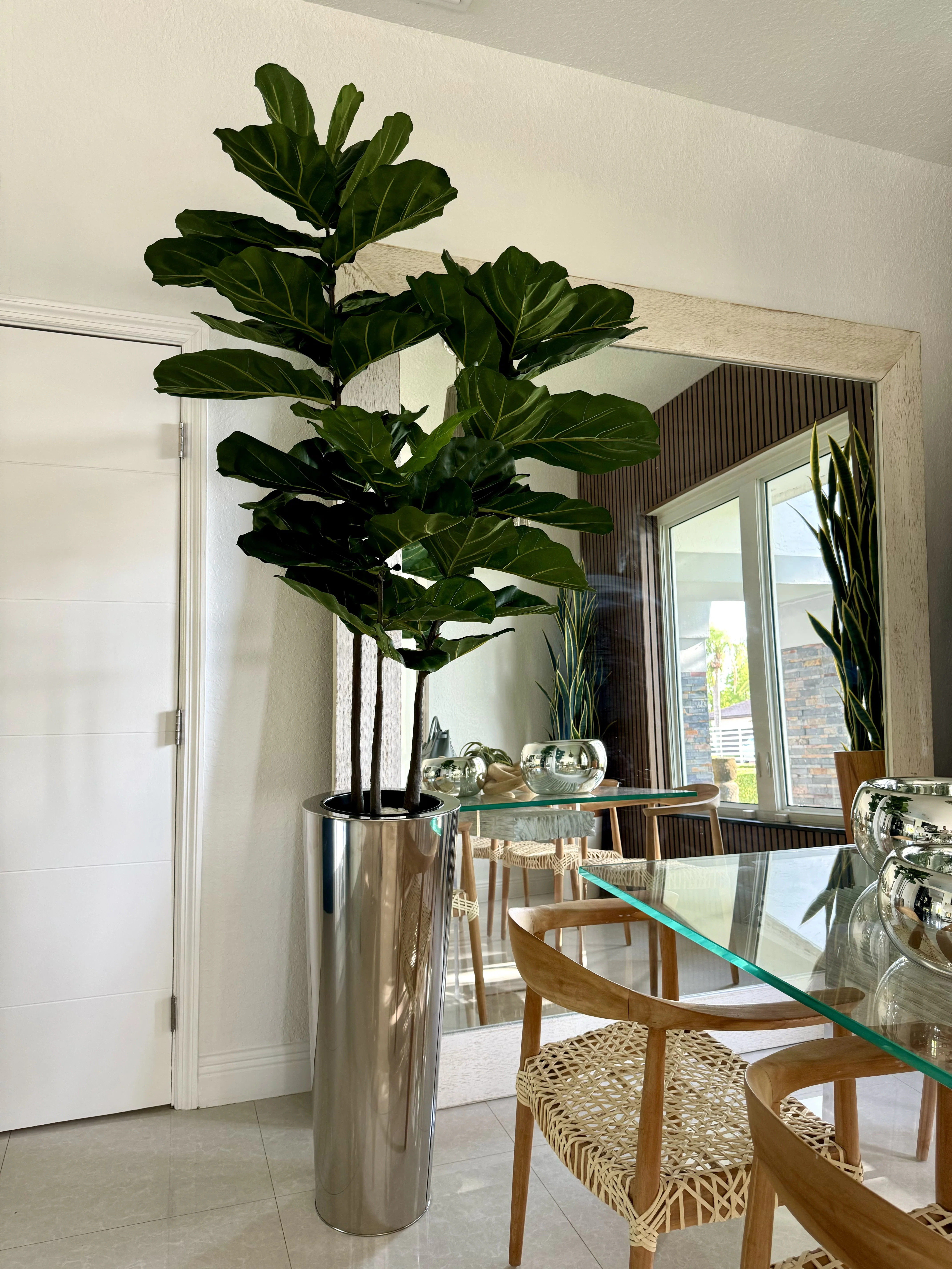 CFA Design Group Fiddle 96'' Faux Pine Tree in Metal Planter - Wayfair Canada | Wayfair North America