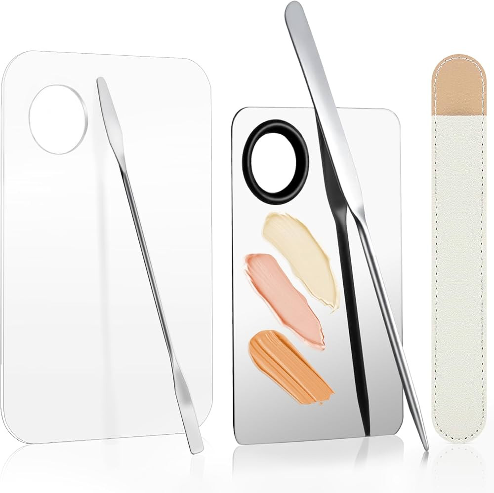 5pcs Professional Makeup Spatula Korean Set with Foundation Spatula Stainless Steel Makeup Palett... | Amazon (US)