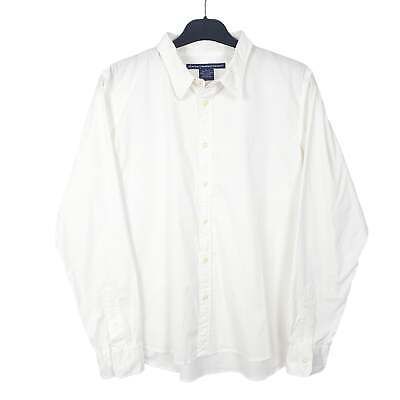 RALPH LAUREN White Shirt Slim Fit Oxford Long Sleeve Casual Cotton Womens XL | eBay UK