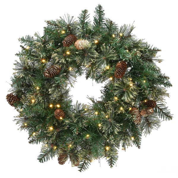 Faux Lighted Mixed Assortment 24'' Wreath | Wayfair North America