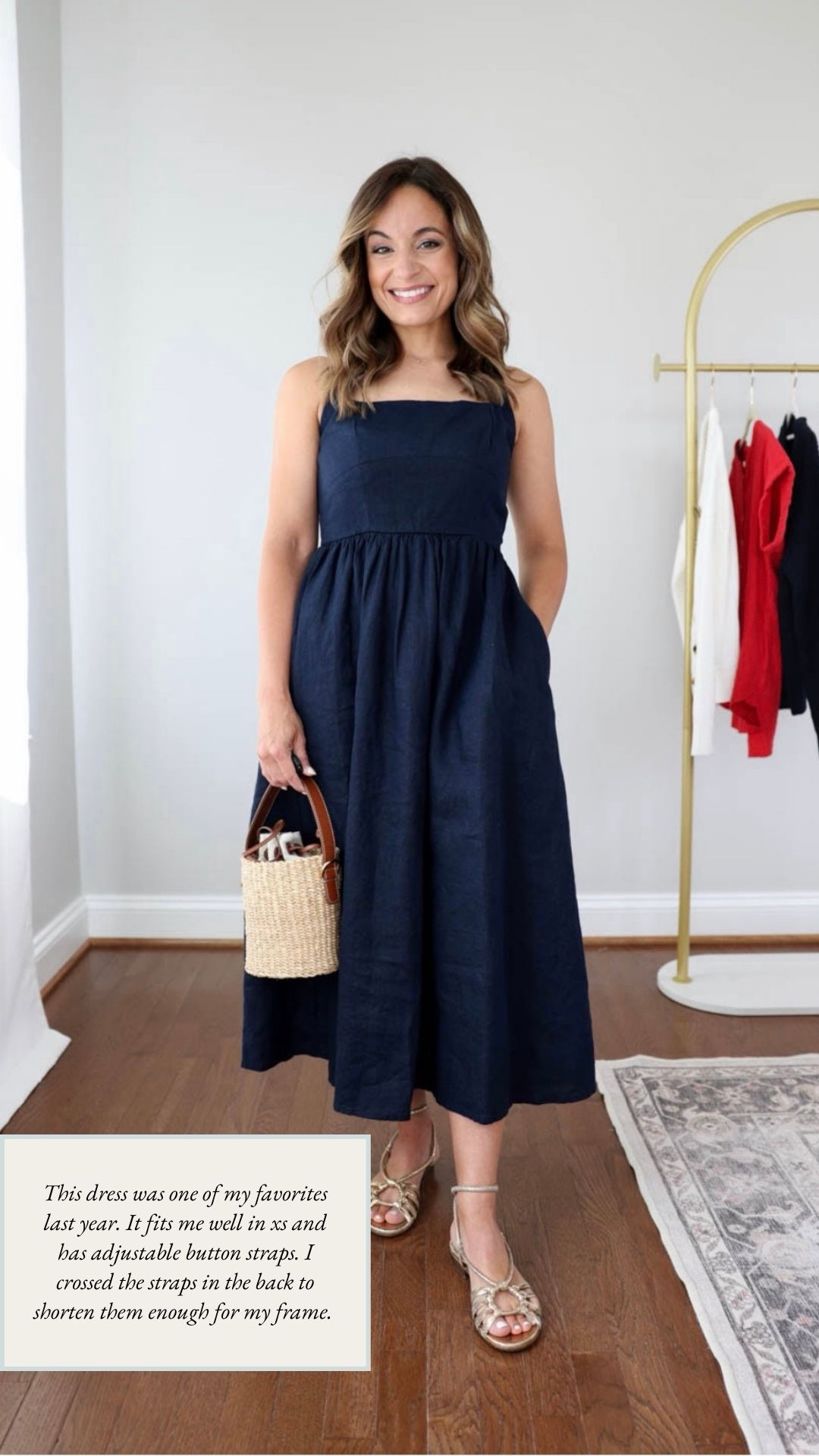 If you’re looking for linen, Quince has a lot of 100% linen options that can be petite-friendly! Here is a look at how a dress, wide-leg pants and their shorts fit me. 

Dress: xs - straps are crossed in the back 
Pants: xs in flax 
Shorts: xs in flax 
Tank top: xs 
Button down: xs 
 

#LTKPetite