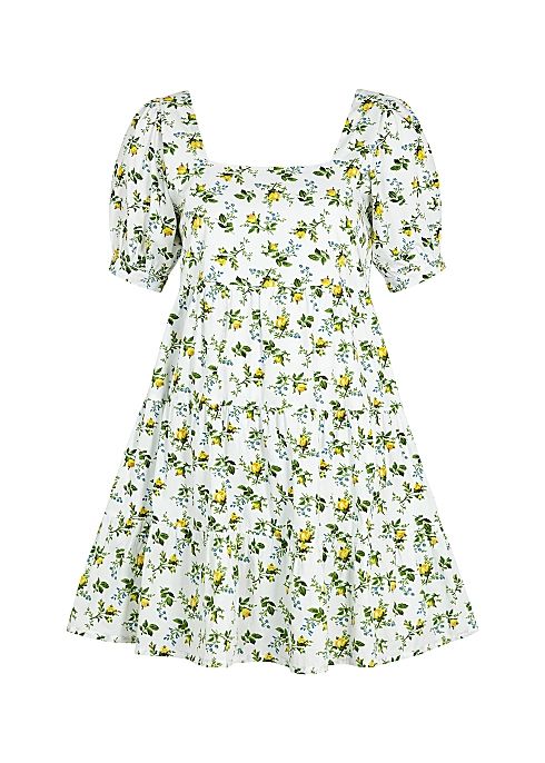 Eldora floral-print cotton-poplin mini dress | Harvey Nichols US