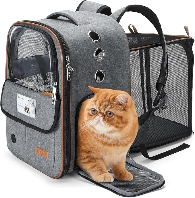 Lekereise Cat Backpack Expandable Pet Backpack Carrier, Bubble Cat Backpack for Small Cats and Do... | Amazon (US)