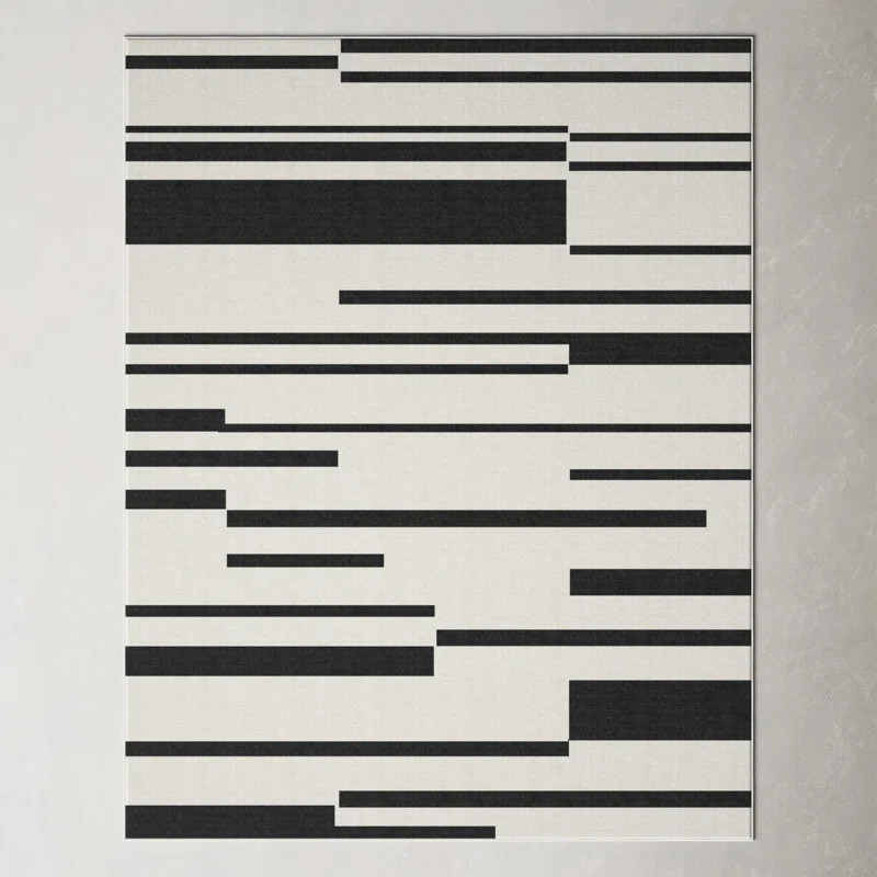 Lupita Creamy White/Black Indoor/Outdoor Rug | Wayfair North America