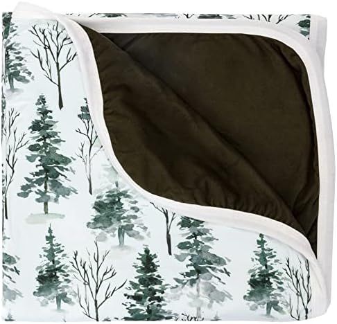 Pobi Baby Blankets for Boys, Soft & Stretchy Organic Cotton Blend, Magical Woodland Pattern | Amazon (US)