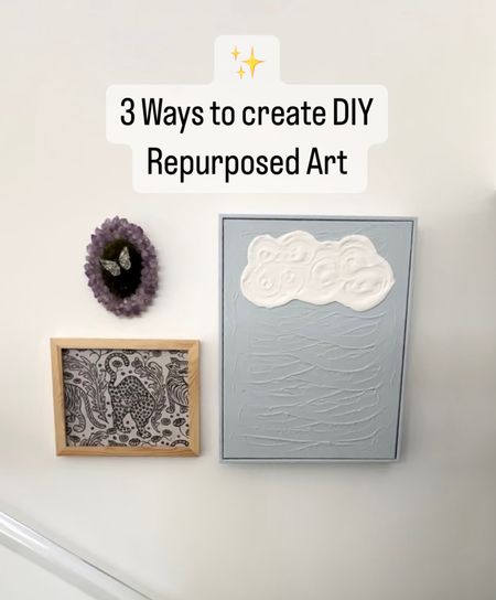 🪄3 easy DIYs to create some fun & highly-personalized artwork for your home using things I found around the house! 

🌟 You’re going to want to save this one for a rainy day! 

👧 it’s also super fun for the kiddos to get involved to sprinkle some extra magical memory making into the project 

🐆 1. Frame some wallpaper 

☁️ 2. Paint over old art with your own DIY fluffy-puffy paint! Just add flour to some leftover paint you have et viola it makes an amazing texture that’s so fun to play around with! 

🦋 Moss it up! Add moss to a cool shaped frame you have and then pop in your favorite whimsical creatures,l or florals

⁉️ tell me in the comments which is your fav! 1,2,or 3🙏

🩵and yes I know not all of you will have moss, crystal frames, or colorful paint samples laying around so I rounded up the materials for you to grab ! 

💌 tag me or DM to let me know if you try one of these! 

🏡 and please like, save, and share with a mom friend, #smallbizlove 

#ltkhome #ltkhomedecor #diyhomedecorating #artgallery #howihome #virtualdesigner #makehomemagical #eclectichomedecor #midcenturyhomes #modernfamily #modernhomes #familyhomes #homelovers

#LTKfamily #LTKhome #LTKstyletip