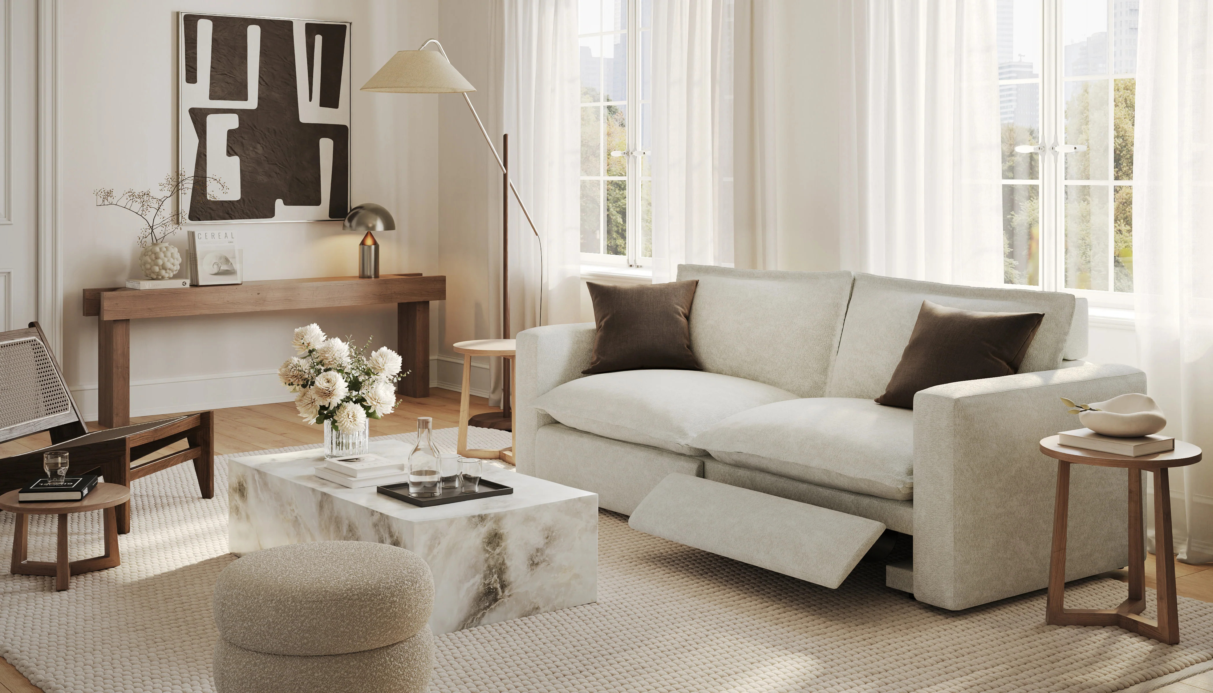 Luxe 2 Seater Loveseat Reclining Sofa | Homebody | Homebody