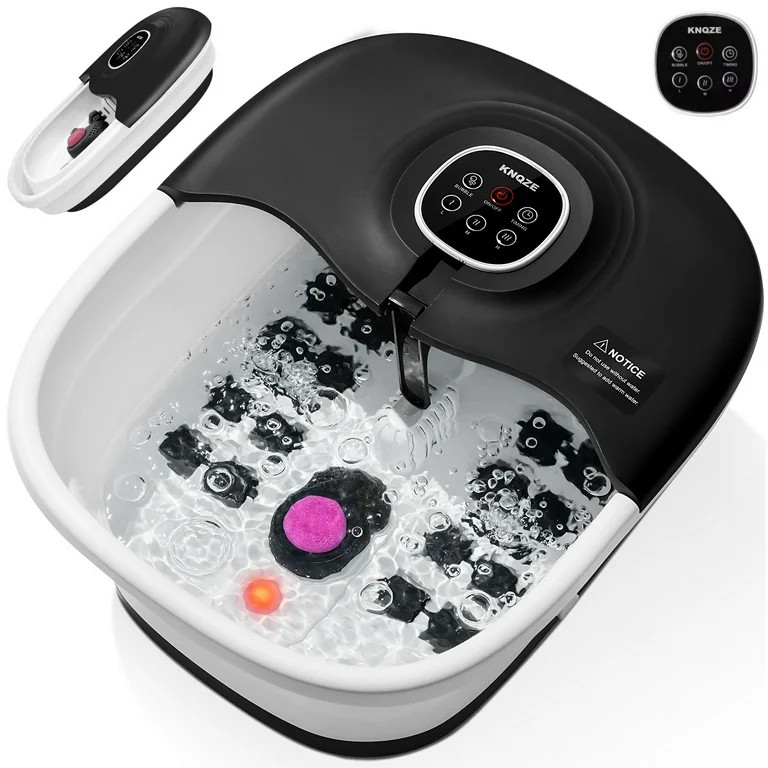 KNQZE Collapsible Foot Bath Spa with Heat, 16 Massage Rollers & Bubble, Electric Foot Bath Massag... | Walmart (US)