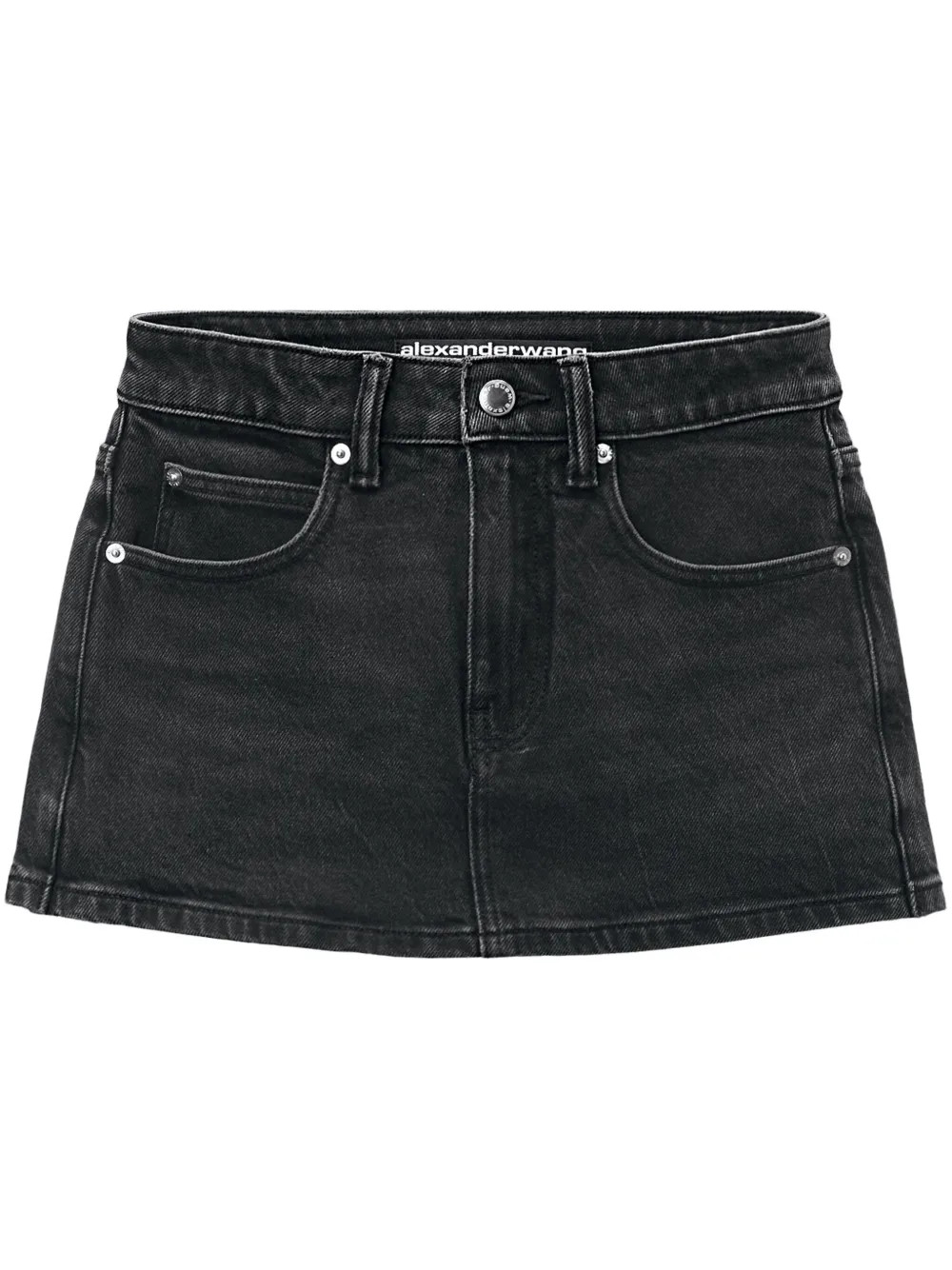 Alexander Wang mid-rise Denim Skort | Black | FARFETCH | Farfetch Global