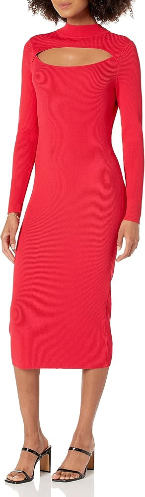 The Drop Women's Chantal Fitted Cutout Rib Midi Sweater Dress | Amazon (US)