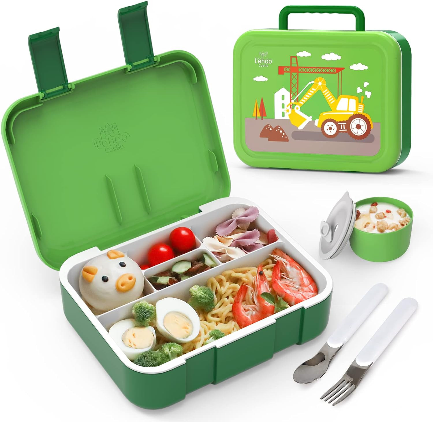 Lehoo Castle Bento Lunch Box for Kids, 1250mL Lunch Box for Boys with 5 Compartments, Kids Lunch ... | Walmart (US)