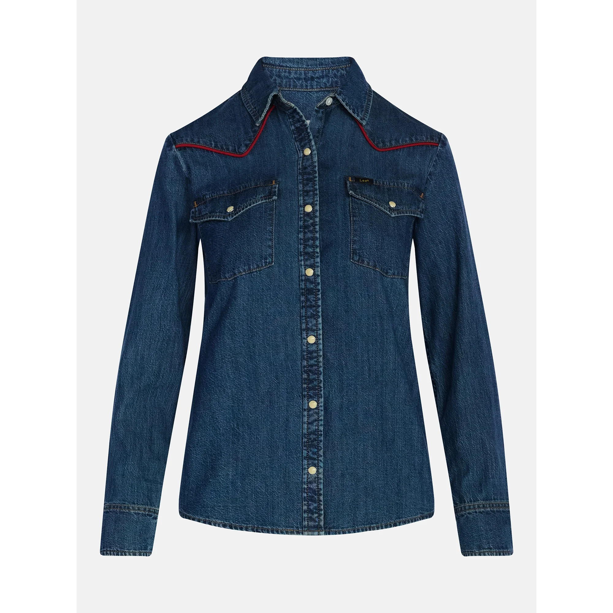 Kacey Lee Women's Denim Western Shirt with Piping, Sizes XS-XXL | Walmart (US)