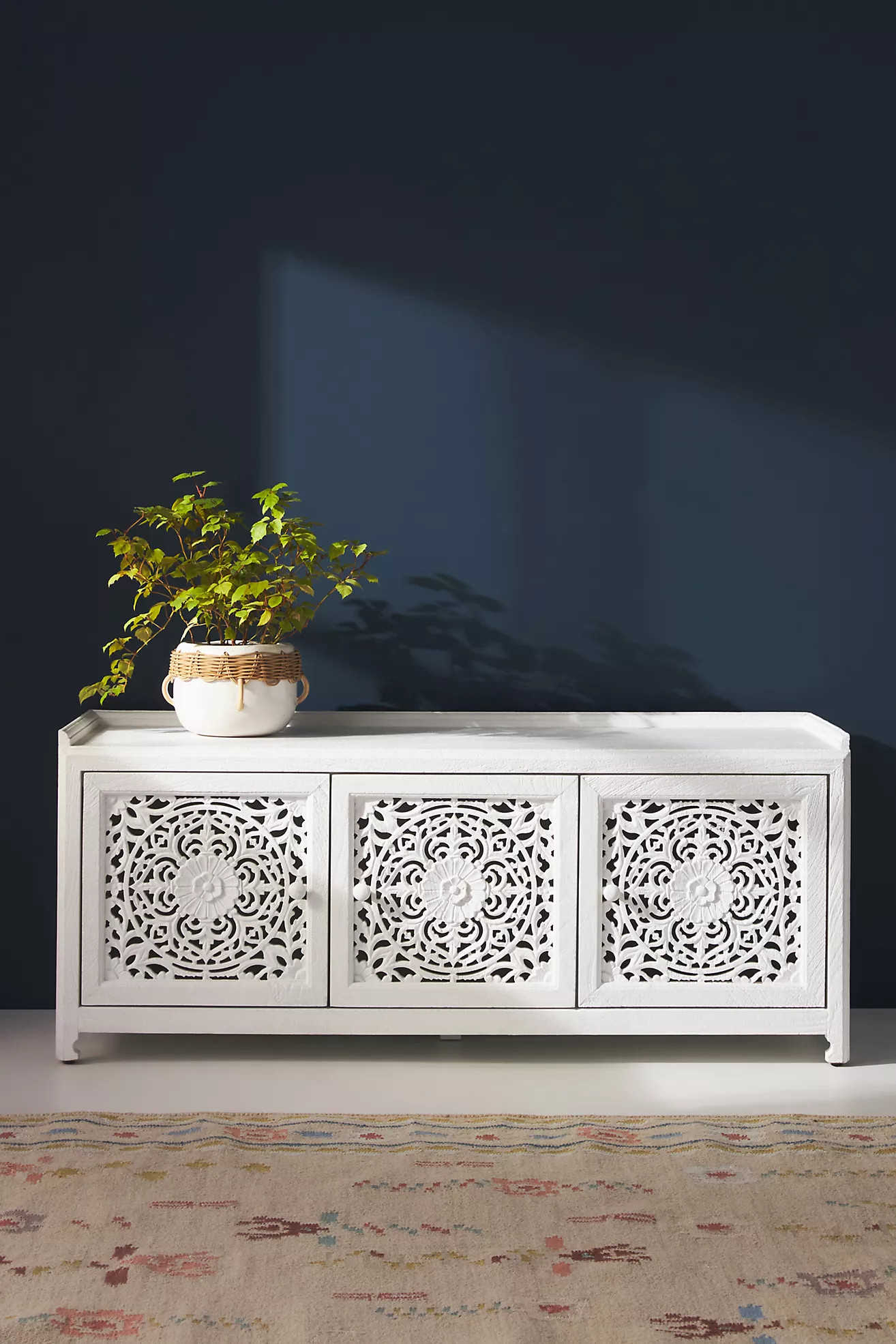 Handcarved Lombok Storage Bench | Anthropologie (US)