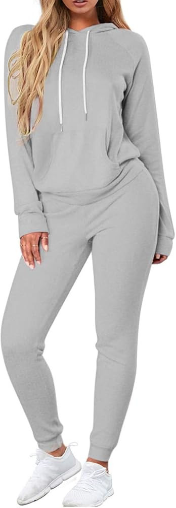 FUPHINE Womens's Tie Dye Jogger Outfit Sweatsuit 2 Piece Sweatshirt Long Sleeve Hooded and Pants ... | Amazon (US)