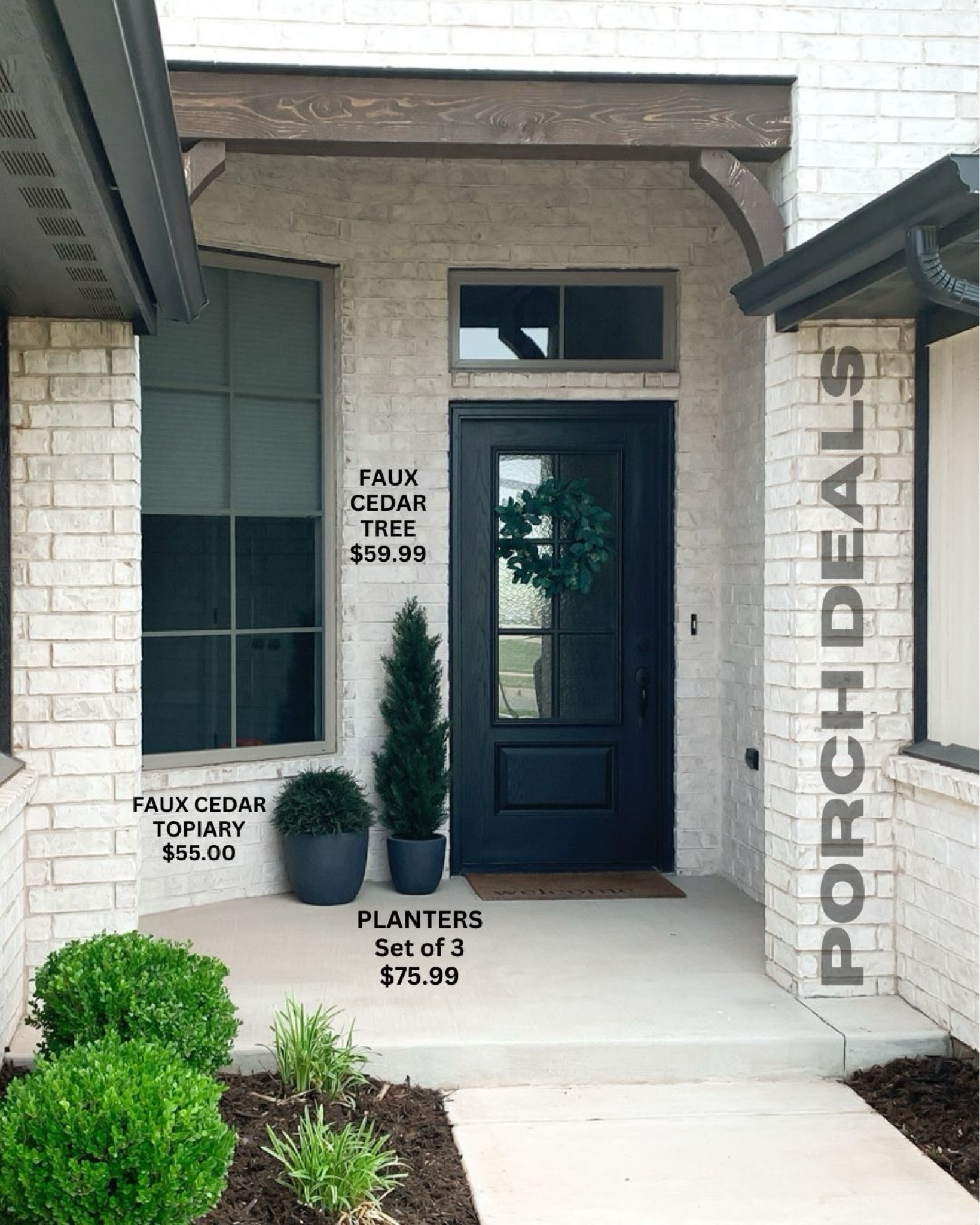 All my porch favorites are currently on Sale with the lowest price I’ve ever seen for each! 
(Btw, nope it’s not a mistake…the planter set is a set of 3— I just have the biggest planter of the set in my living room). 

Porch decor, faux greenery, spring decor, planters, minimal porch, spring porch

#LTKSpringSale #LTKstyletip #LTKhome