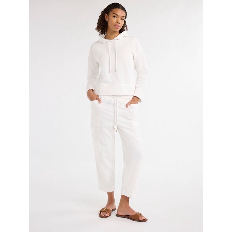 Free Assembly Women's and Women's Plus French Terry Cloth Hoodie with Long Sleeves, Sizes XS-4X | Walmart (US)